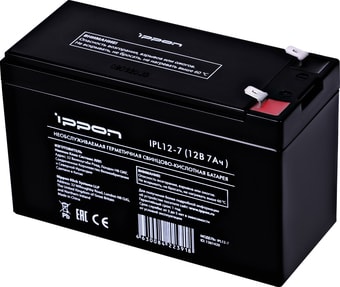 Картинка Аккумулятор для ИБП IPPON IPL12-7 (12В/7 А·ч) APCmarket.by Аккумулятор для ИБП IPPON IPL12-7 (12В/7 А·ч) APCmarket.by