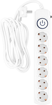 IPPON BK-6-EU-5-10-W (5м, 6 розеток, белый) APCmarket.by