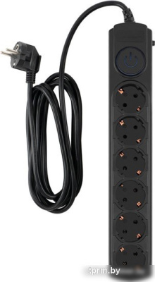 Картинка IPPON BK-6-EU-5-10-B (5м, 6 розеток, черный) APCmarket.by APCmarket