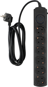 Картинка IPPON BK-6-EU-5-10-B (5м, 6 розеток, черный) APCmarket.by IPPON BK-6-EU-5-10-B (5м, 6 розеток, черный) APCmarket.by