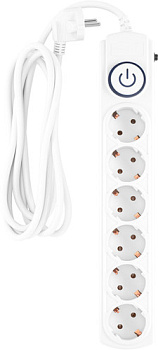 Сетевой фильтр IPPON BK-6-EU-5-16-W (5м, 6 розеток, белый) APCmarket.by
